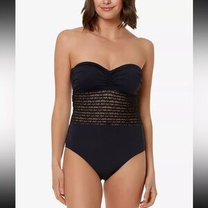 Bleu Rod Beattie Illusion one piece swimsuit in black